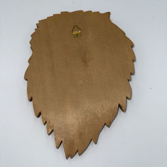 Intarsia Wood Handcrafted Lion Wall Art Hanging Plaque King Of The Jungle 9” - Picture 7 of 13